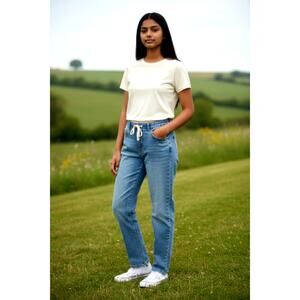 GAP Denim Girls Blue Stretchy Slim Pull On Jeans - Size: Girls XL